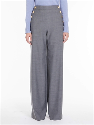 Max Mara Studio Cammeo Bukser, Medium Grey Melange 
